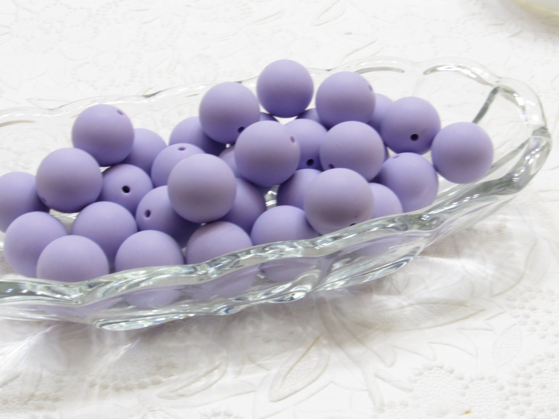 New 20mm Matte Satin Light Orchid Bubblegum Beads, Gumball Beads, Round Beads, Bubblegum Satin Finish, Beading Supply, Dull Finish