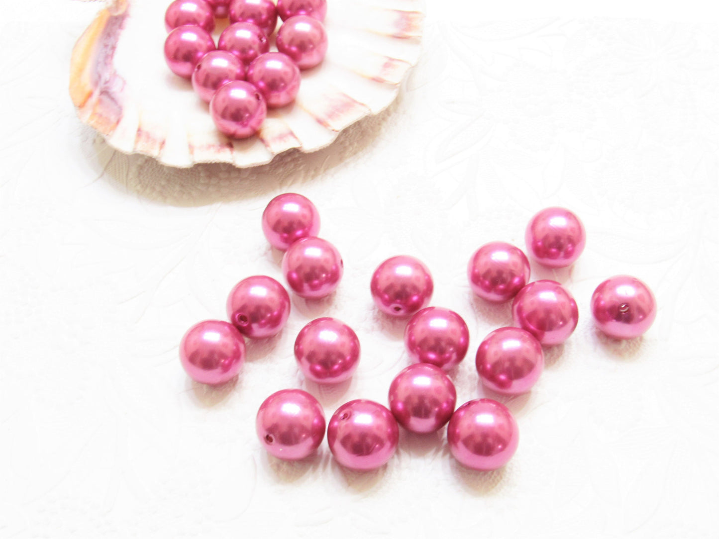20mm Mauve Pearls, Bubblegum Pearls, Gumball Pearls, Round Acrylic Pearls, Chunky Necklace Bead Supply,