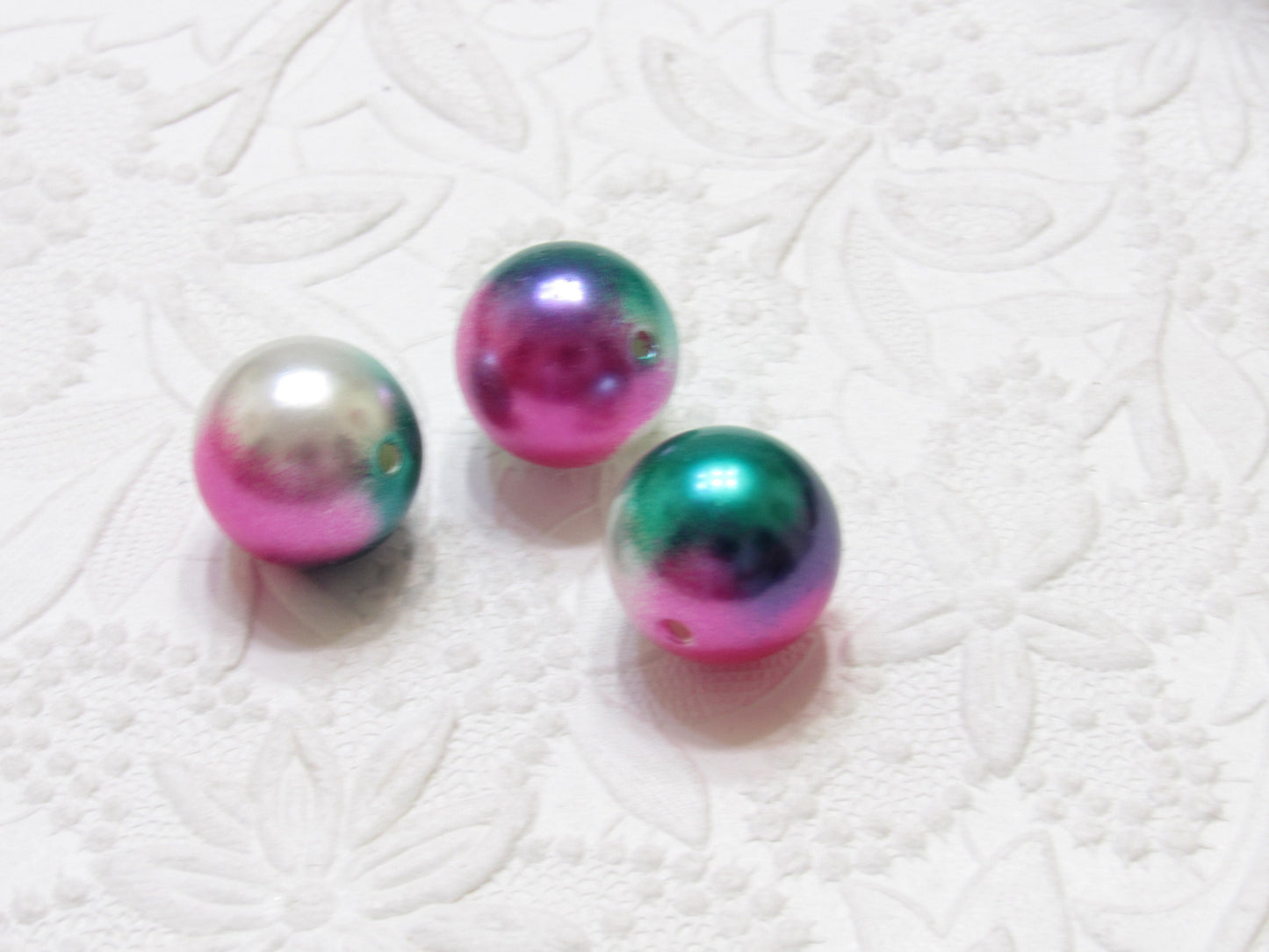 20mm Mermaid Pearls, Multicolored Bubblegum Beads, Mermaid Pearl Beads, Chunky Necklace Supply Bead, Chunky Gumball Pearl bead