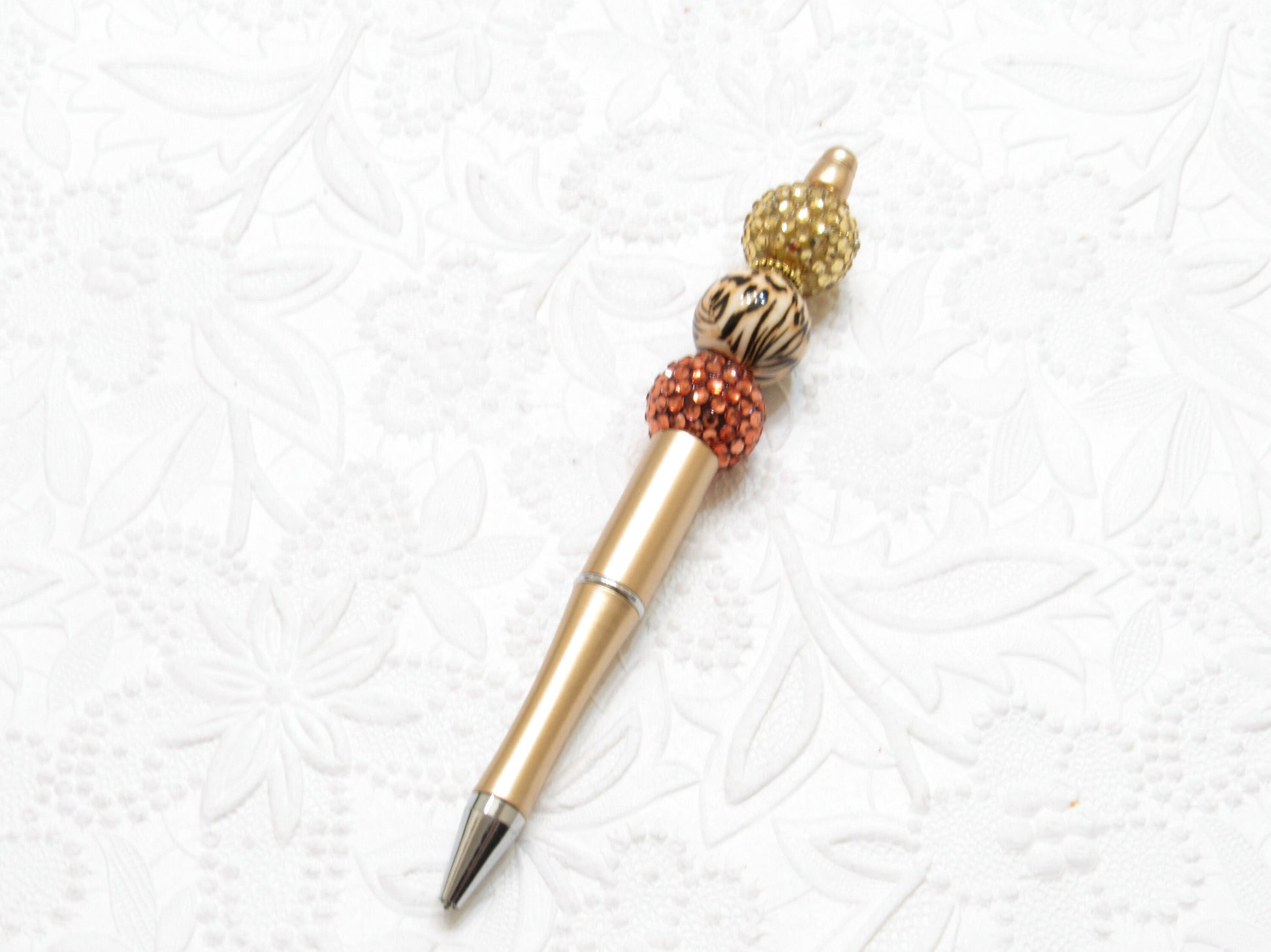 3 for 5.00 DIY Gold Bubblegum Beadable Pen Blanks,  Beadable Pen, DIY Plastic Beadable Pens, Black Ink