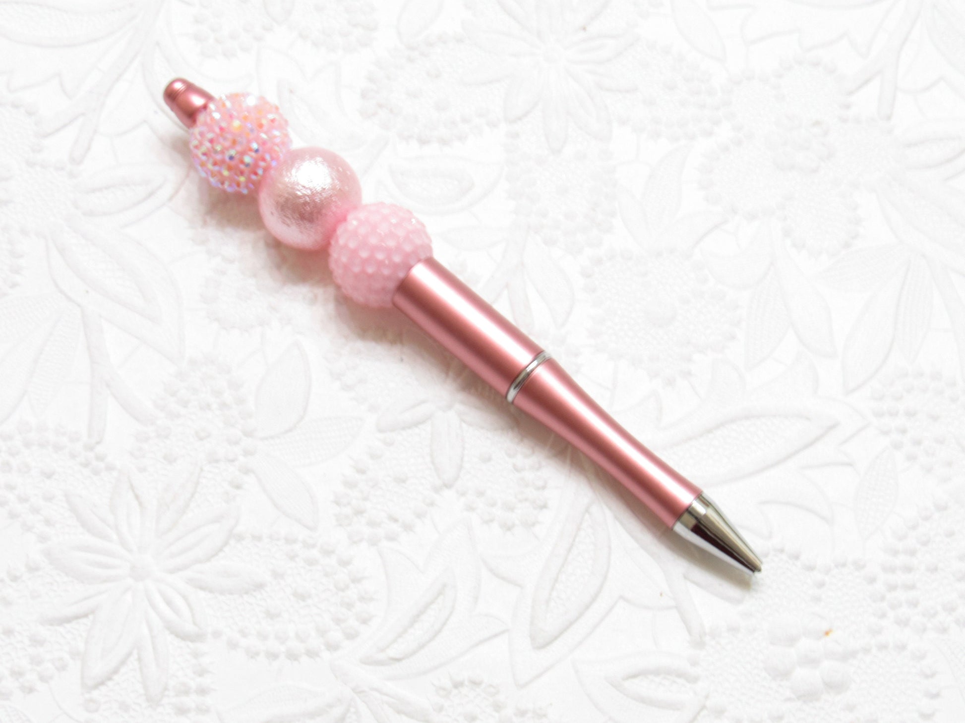 3 For 5.00 DIY Mauve Pink Bubblegum Beadable Pen Blanks,  Beadable Pen, DIY Plastic Beadable Pens, Black Ink