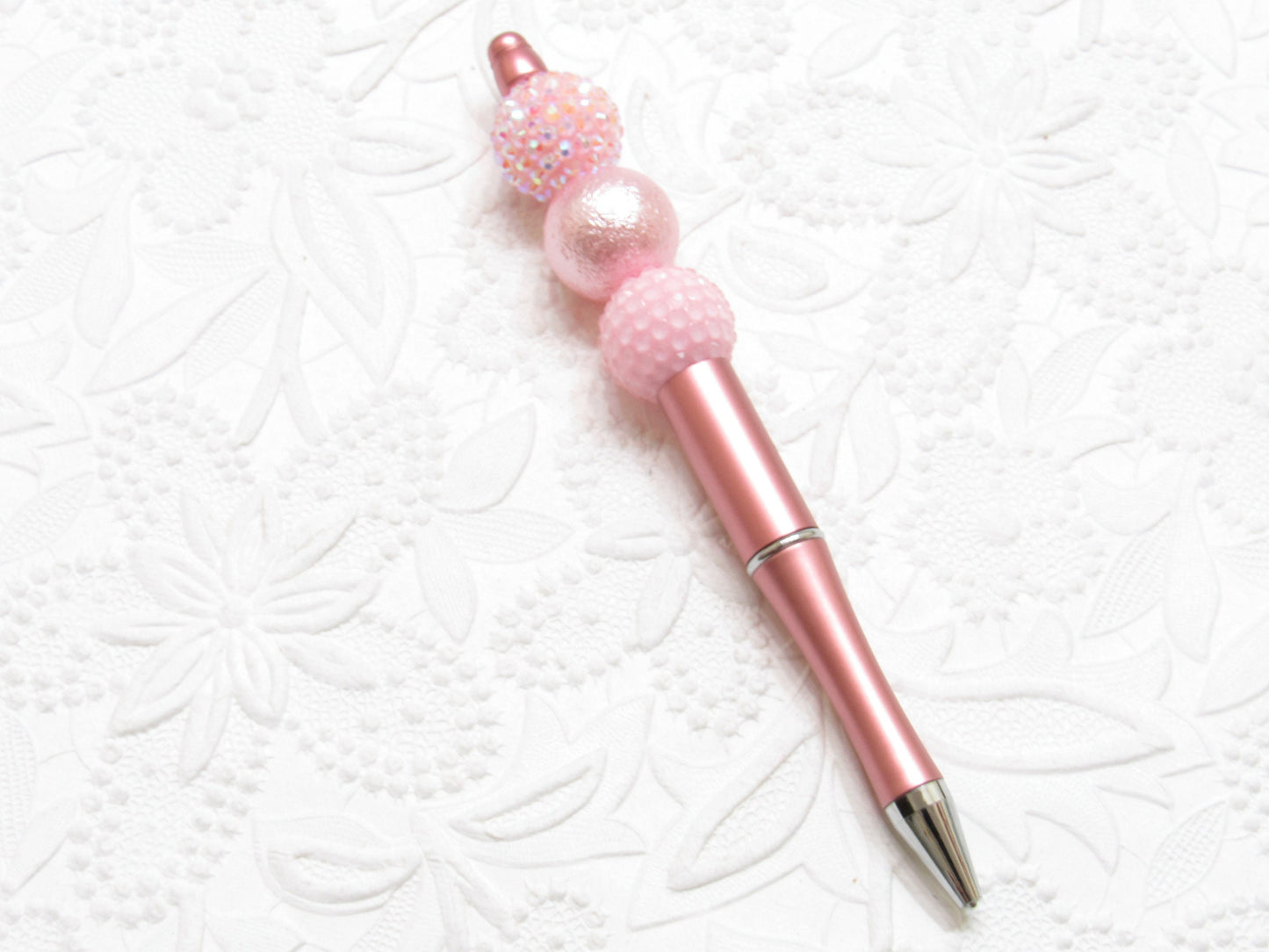 3 For 5.00 DIY Mauve Pink Bubblegum Beadable Pen Blanks,  Beadable Pen, DIY Plastic Beadable Pens, Black Ink