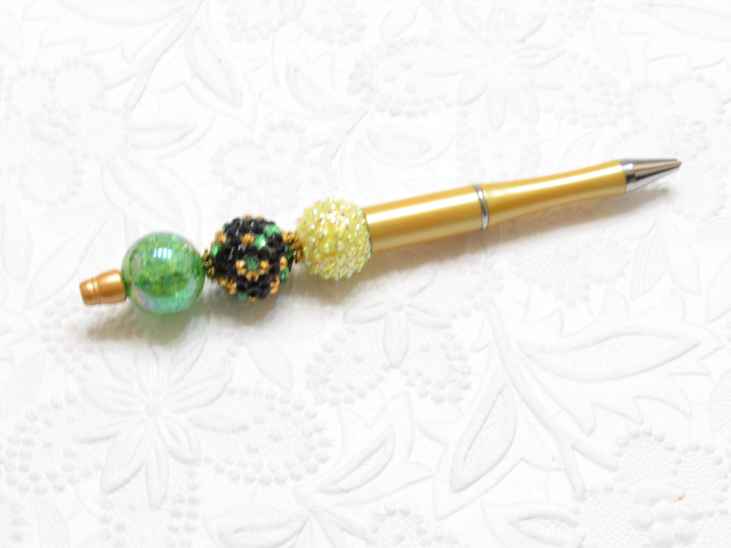 New 1.75 Yellow Bubblegum Beadable Pen Blanks, Yellow Beadable Pen, DIY Plastic Beadable Pens, Black Ink