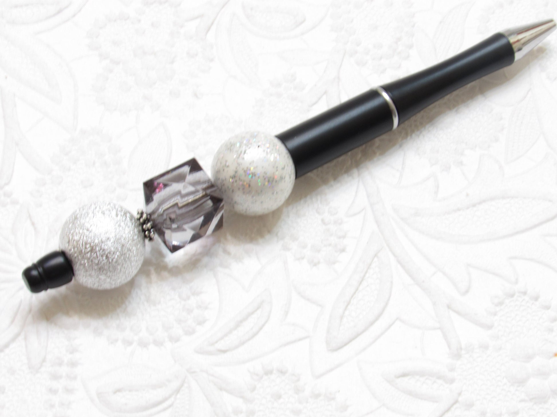 3 for 5.00 Black Bubblegum DIY Beadable Pen Blanks, Beadable Pen, DIY Plastic Beadable Pens, Black Ink