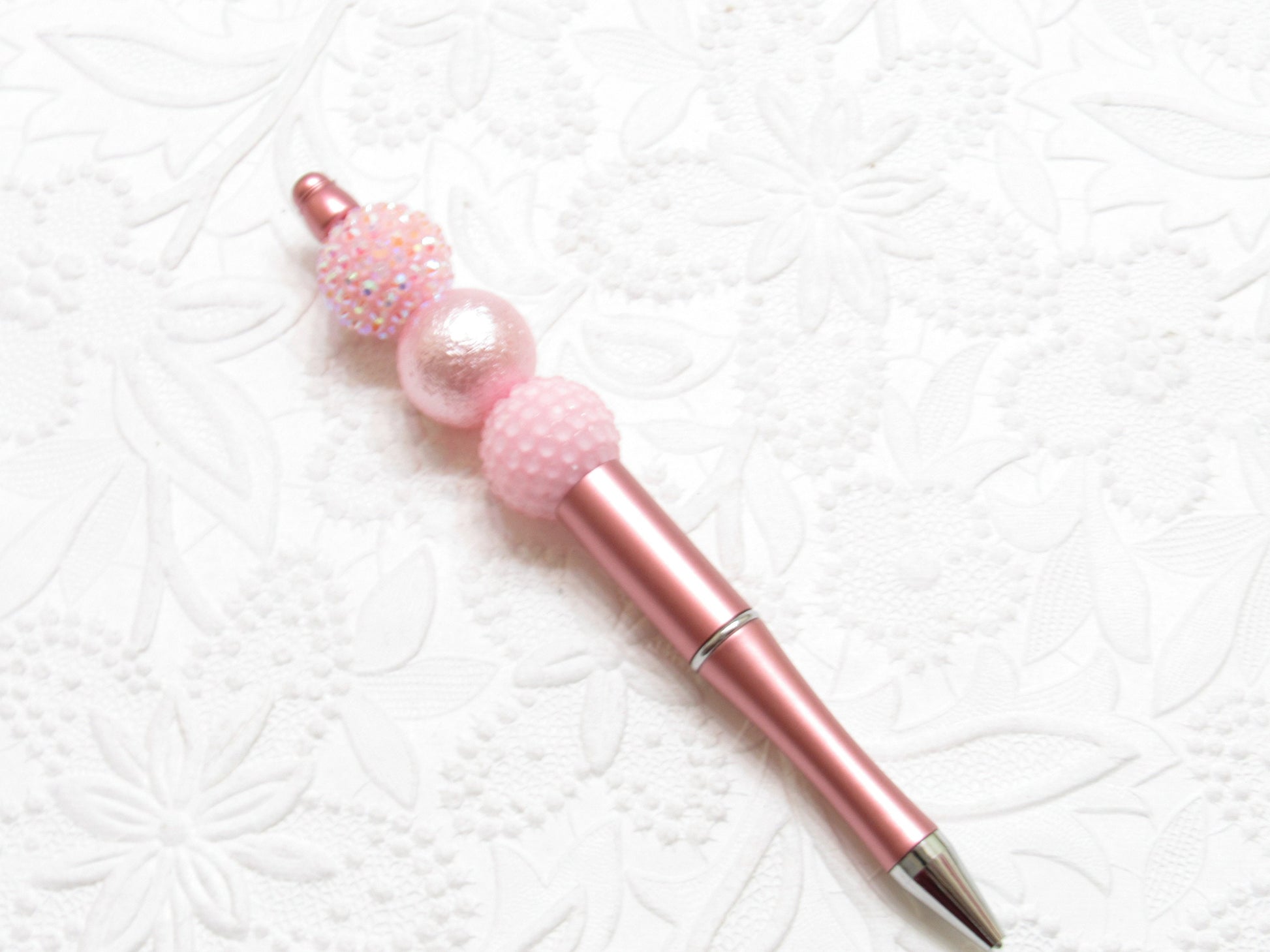 3 For 5.00 DIY Mauve Pink Bubblegum Beadable Pen Blanks,  Beadable Pen, DIY Plastic Beadable Pens, Black Ink