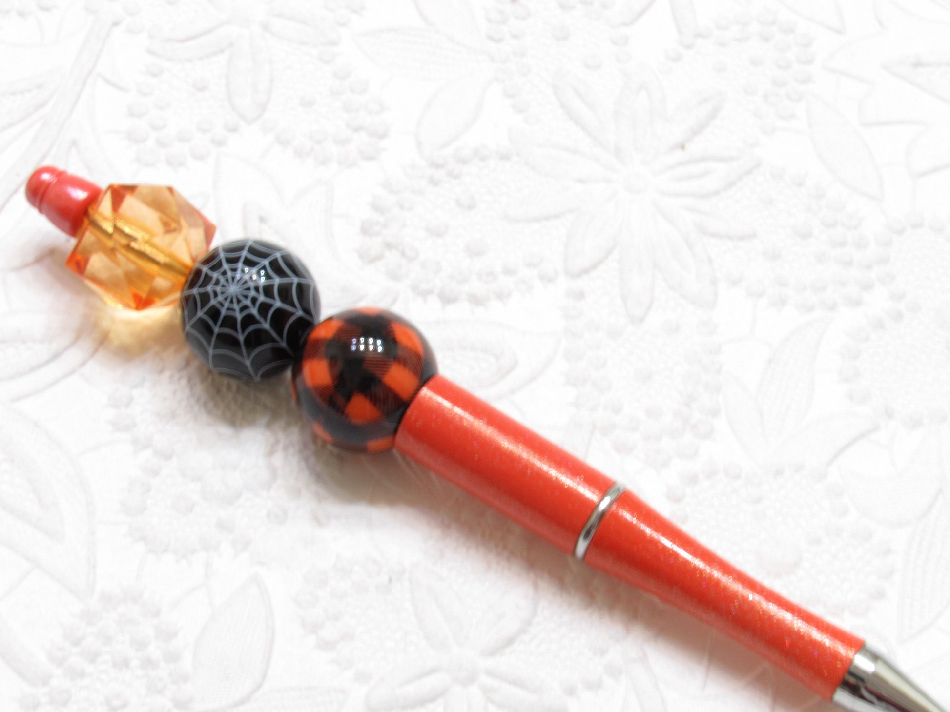 3 for 5.00 DIY Orange Bubblegum Beadable Pen Blanks,  Beadable Pen, DIY Plastic Beadable Pens, Black Ink