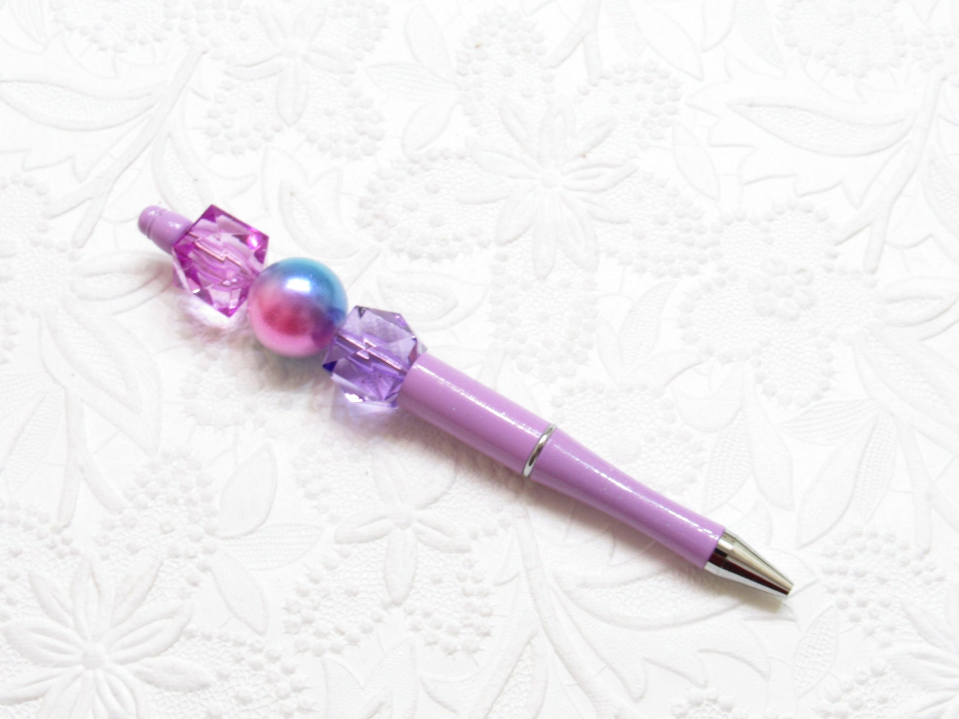 3 for 5.00 DIY Beadable Pens, Lavender Bubblegum Beadable Pen, Lavender Pen Blanks,  Beadable Pen, DIY Plastic Beadable Pens, Black Ink