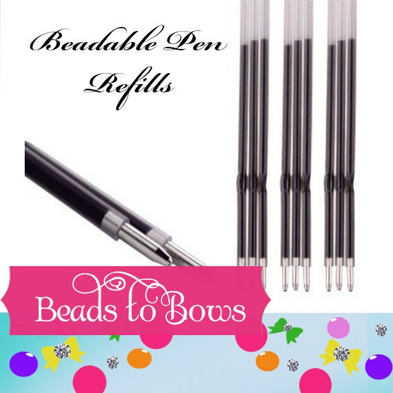 Black Or Blue Ink Refills for Bubblegum Beadable Pens, refills for Bubblegum Beadable Pen, Beadable Pen Black Ink Refills