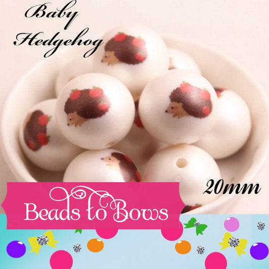 NEW 20mm Baby Hedgehog Beads, Baby Animal Beads, Woodland Animal Bead,  Baby Headgehog Necklace Bead, Focal Beading Pen Bead