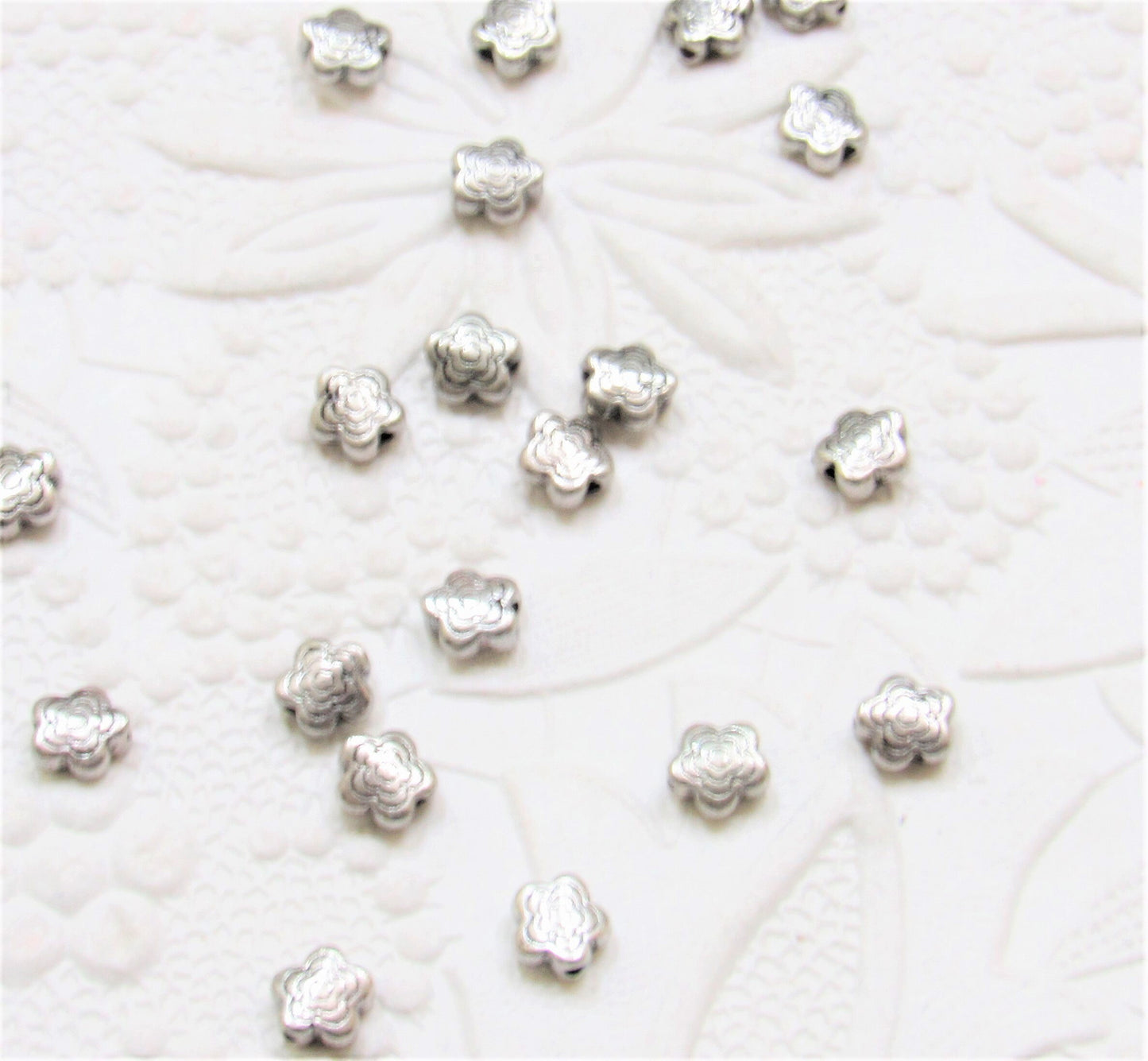 6mm  Bead Spacers, Tibetan Style Beads, Metal Spacer Beads, Antique Silver, Jewelry Supply, Beading Supply, Lead Free & Cadmium Free