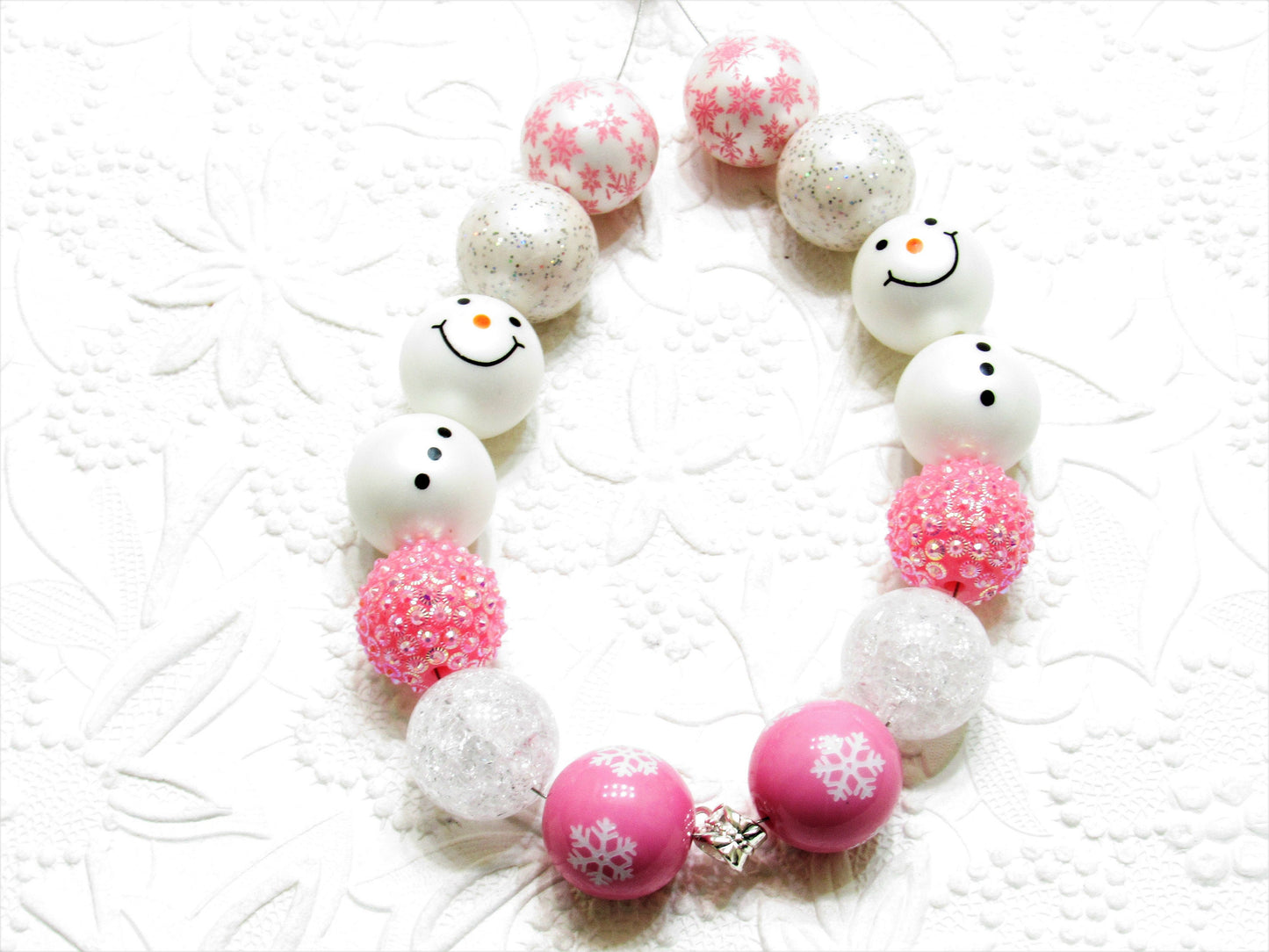 New 20mm Bubblegum Bead Snowman Mix, Pink Or Blue Bubblegum Beads, Mixed Gumball Beads, Beadable Pen Mix, Pink or Blue Snowman Kit  Beads.