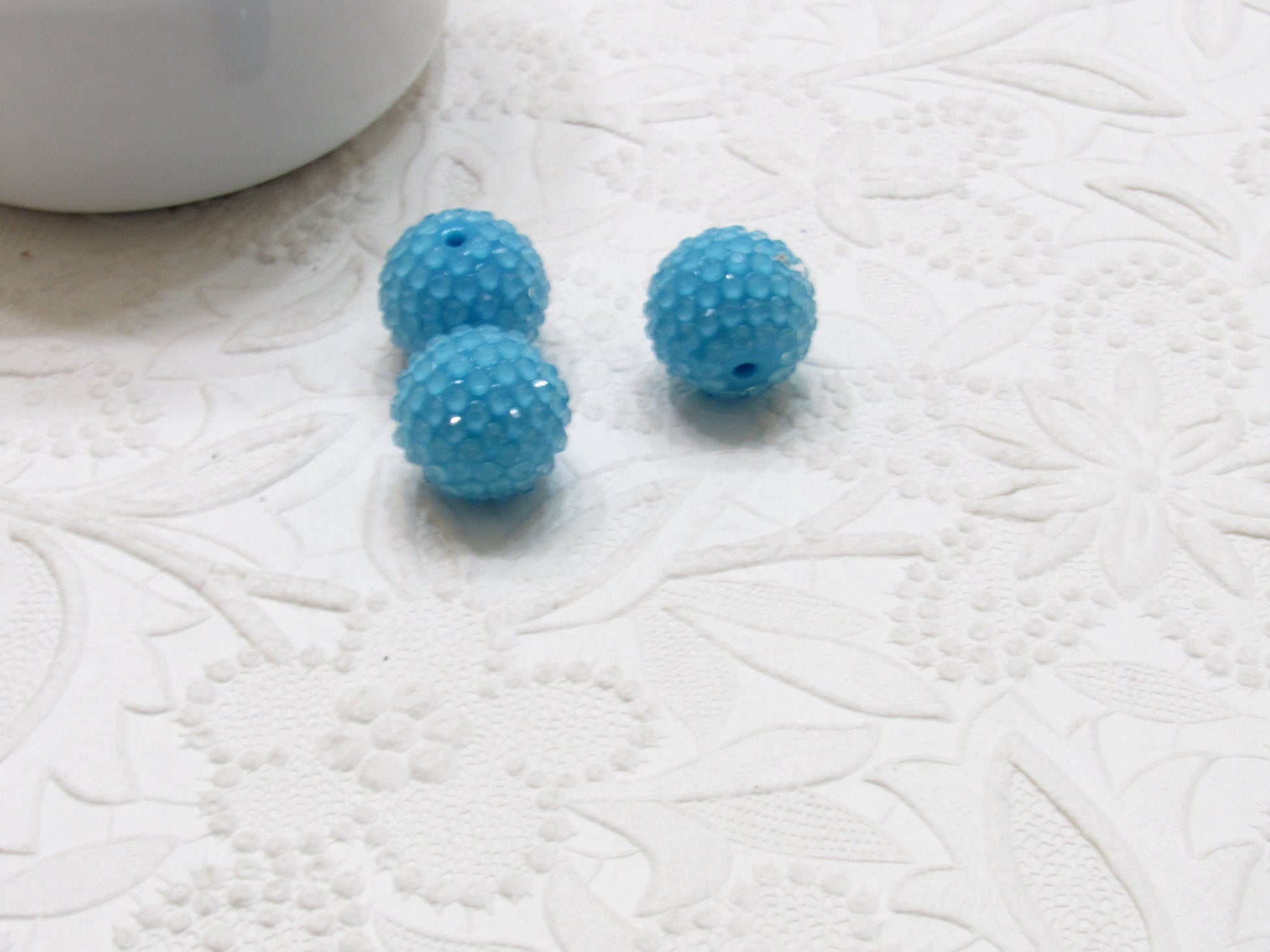 20mm Turquoise Rhinestone Beads, Clear Rhinestone Bubblegum Bead, Chunky Bubblegum Beads, Blue Beads, Acrylic Beads, Round  Bead