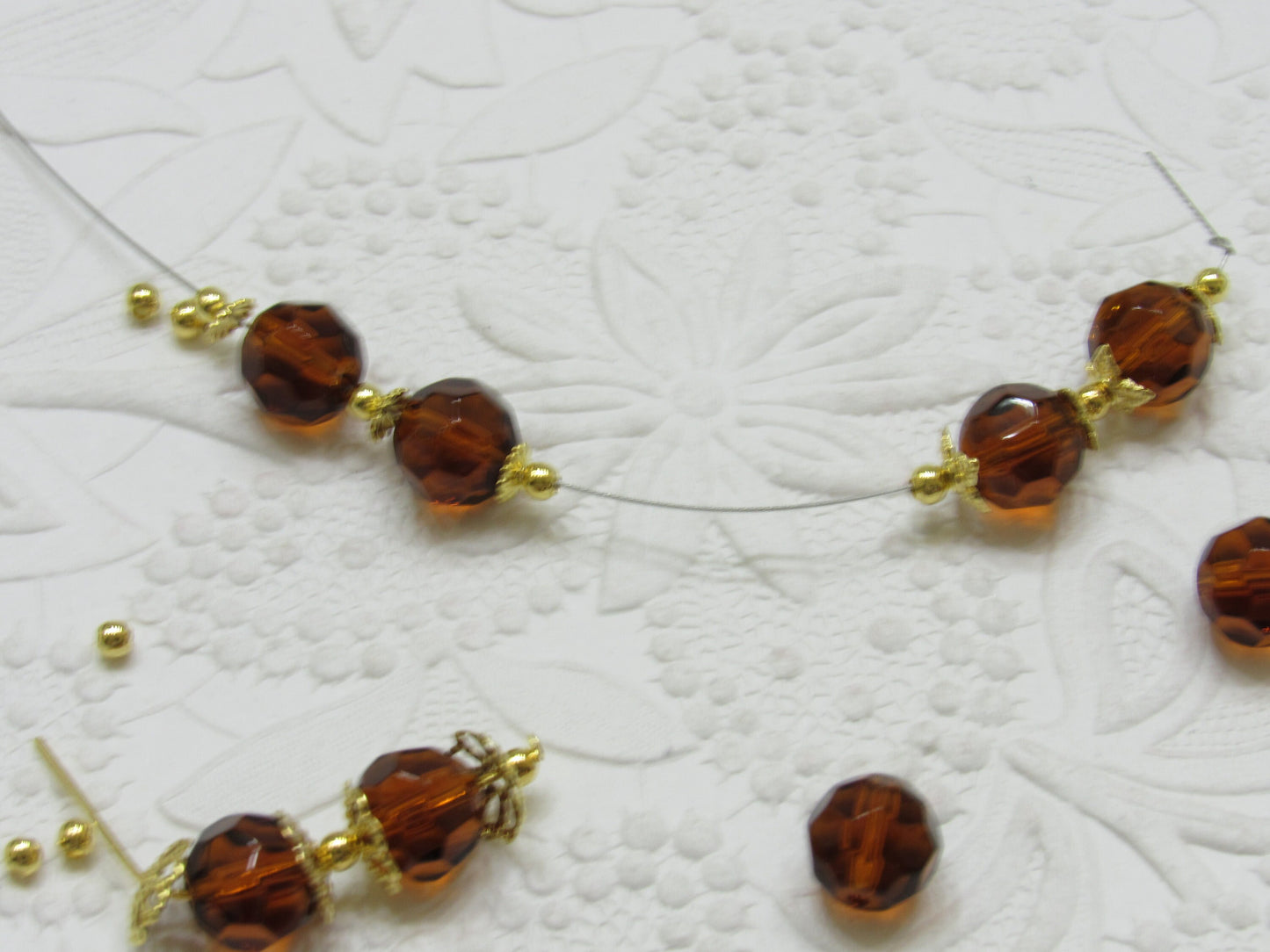 12mm Amber Colored Faceted Bubblegum Bead,  Round Acrylic Beads, Bubblegum Beads, Amber Colored Beads, Faceted Bubblegum Beads