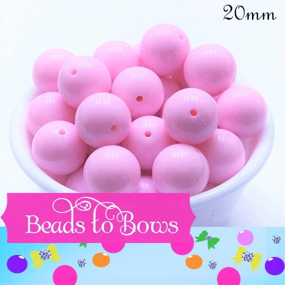20mm Pink Bubblegum Beads, Chunky Beads, Solid Acrylic Bubblegum Beads,  Chunky Bead Supply, Acrylic Bubblegum Beads
