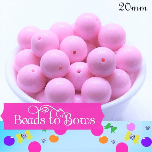 20mm Pink Bubblegum Beads, Chunky Beads, Solid Acrylic Bubblegum Beads,  Chunky Bead Supply, Acrylic Bubblegum Beads