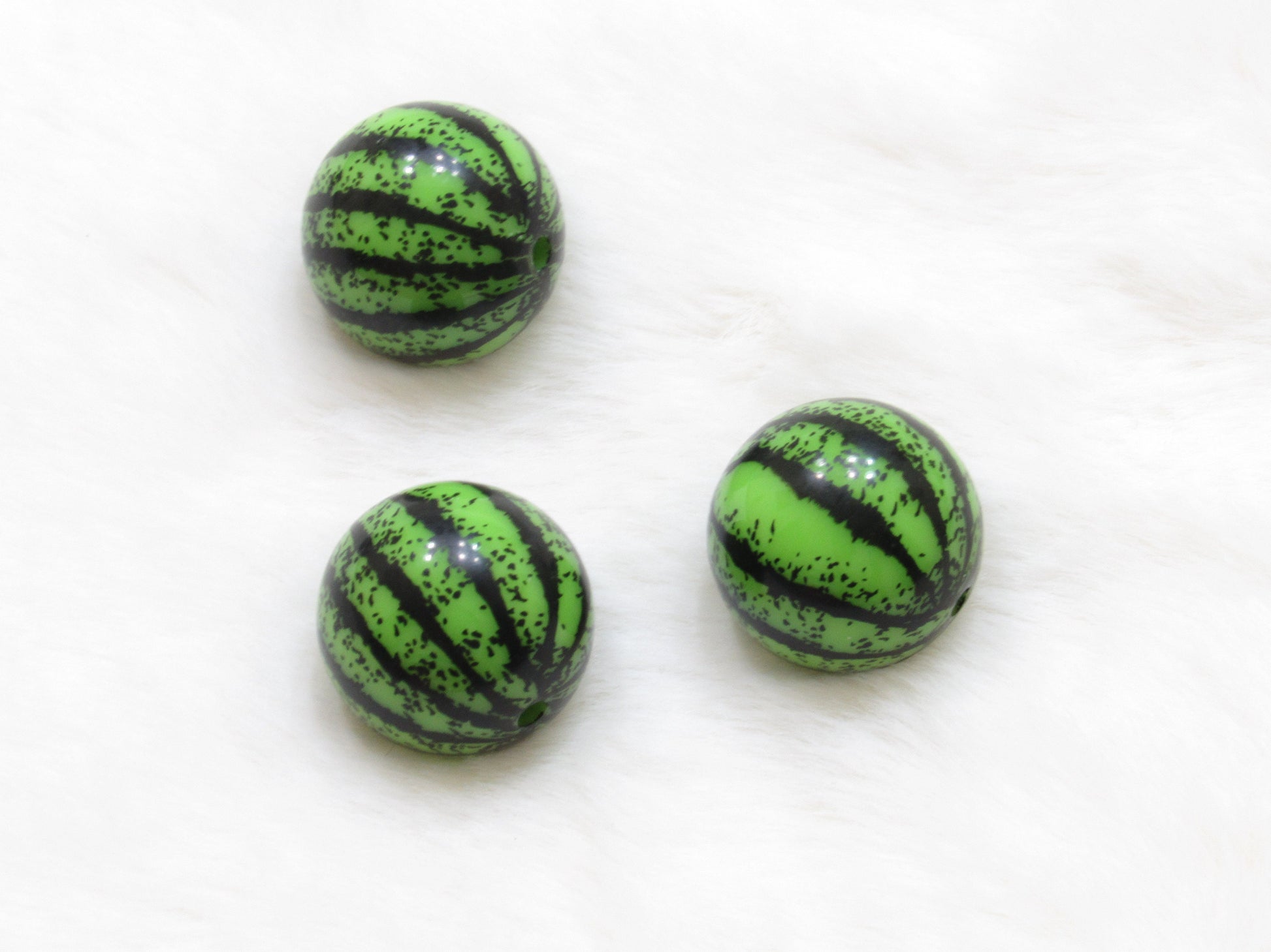 NEW 20mm Green Watermelon Bubblegum Beads, Chunky Beads, Round Acrylic Beads,  Bubblegum Bead, Watermelon Bubblegum Beadss.