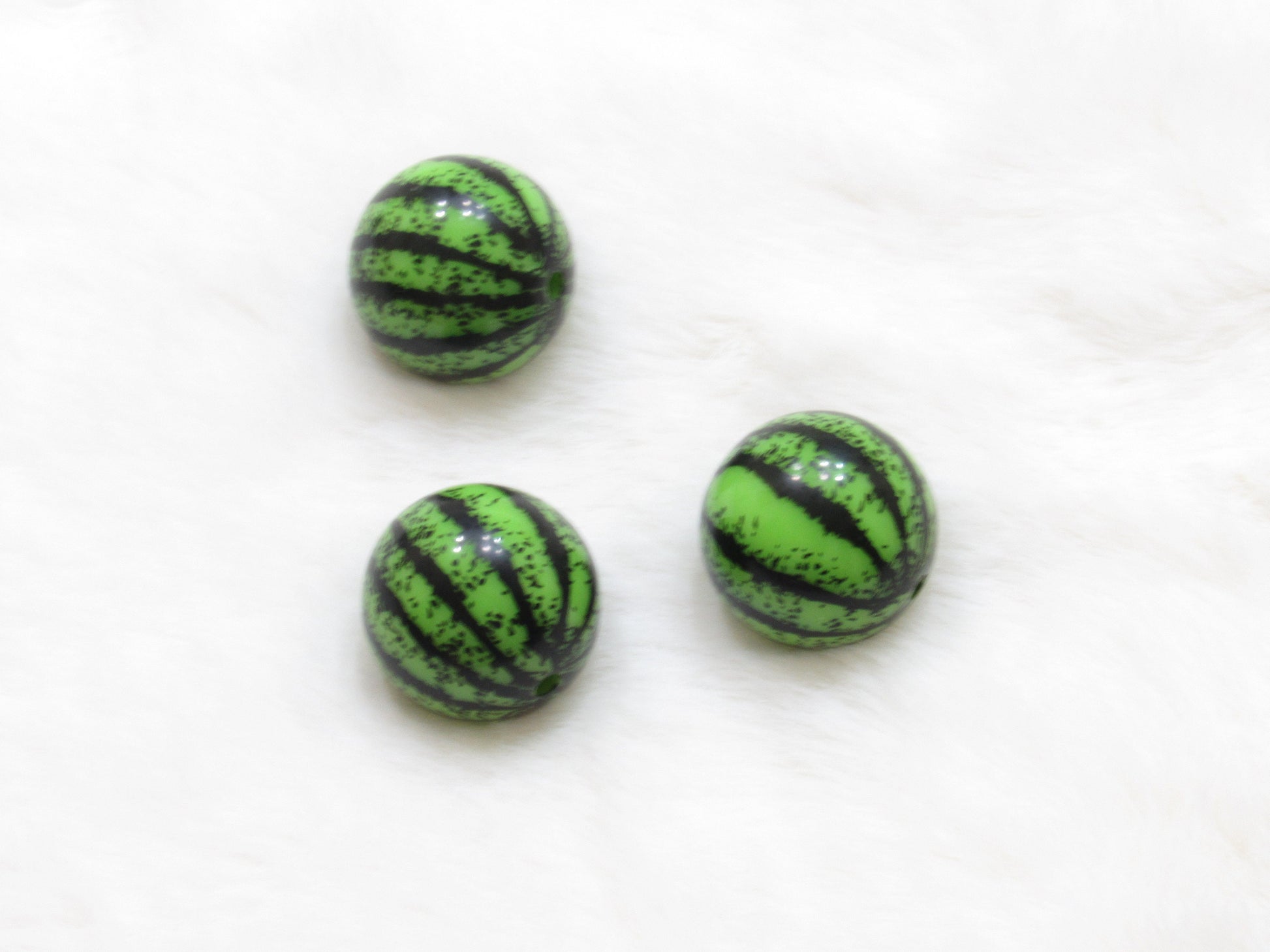 NEW 20mm Green Watermelon Bubblegum Beads, Chunky Beads, Round Acrylic Beads,  Bubblegum Bead, Watermelon Bubblegum Beadss.