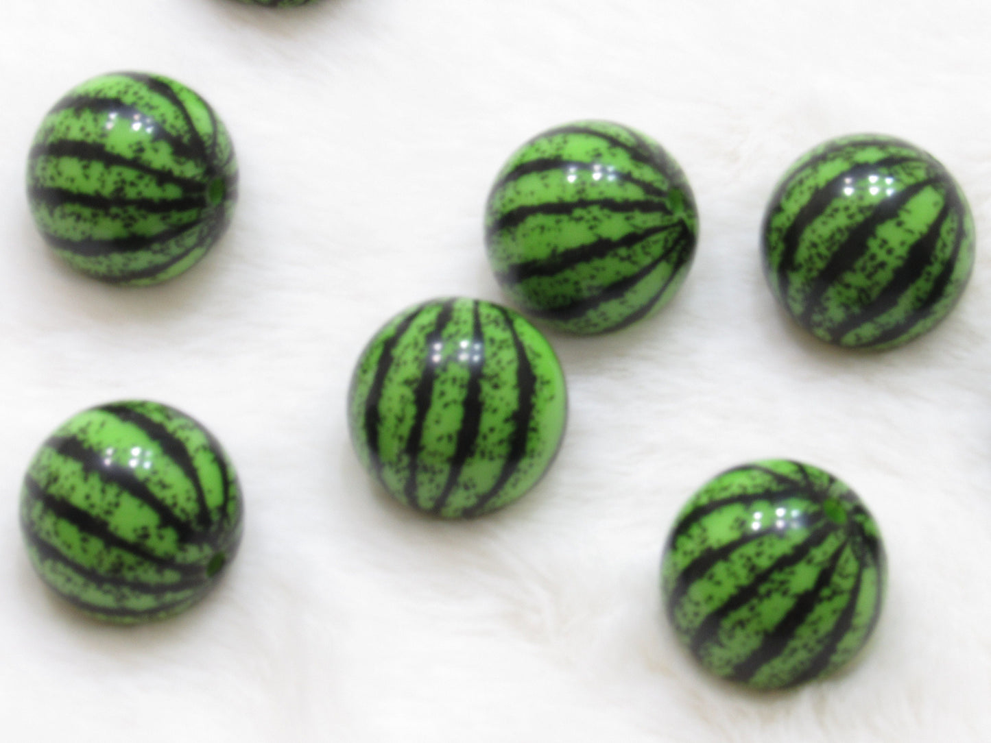 NEW 20mm Green Watermelon Bubblegum Beads, Chunky Beads, Round Acrylic Beads,  Bubblegum Bead, Watermelon Bubblegum Beadss.
