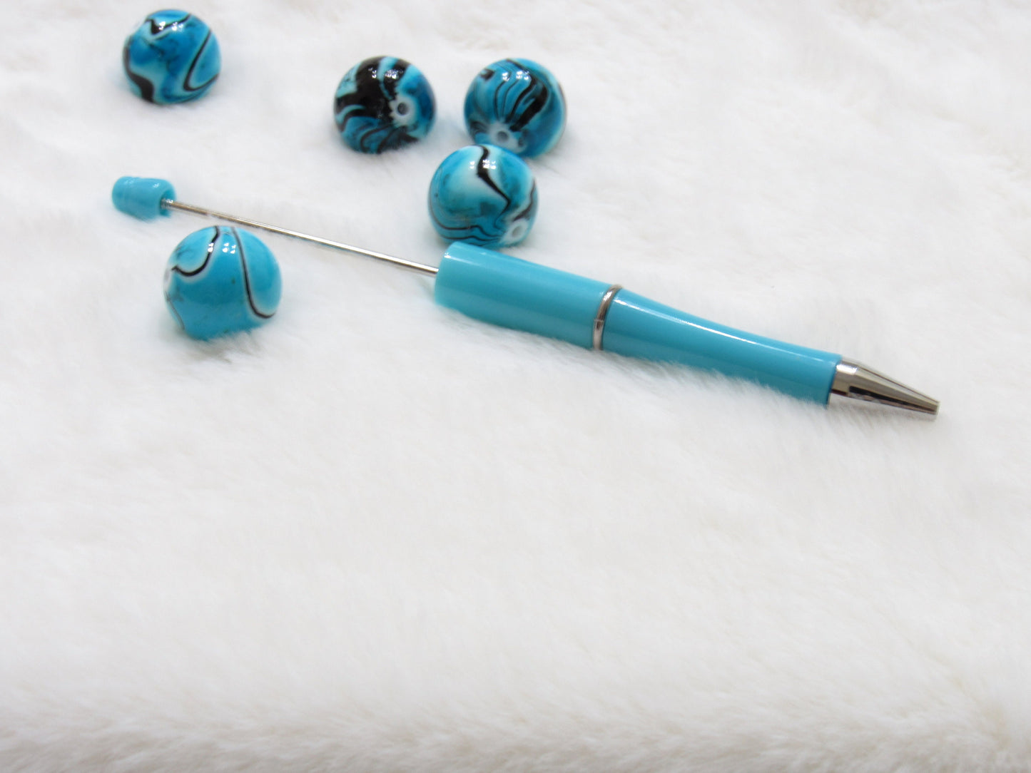 New 20mm Turquoise Marble Look Bubblegum Beads, Imitation Marble Beads, Chunky Bi Color Beads