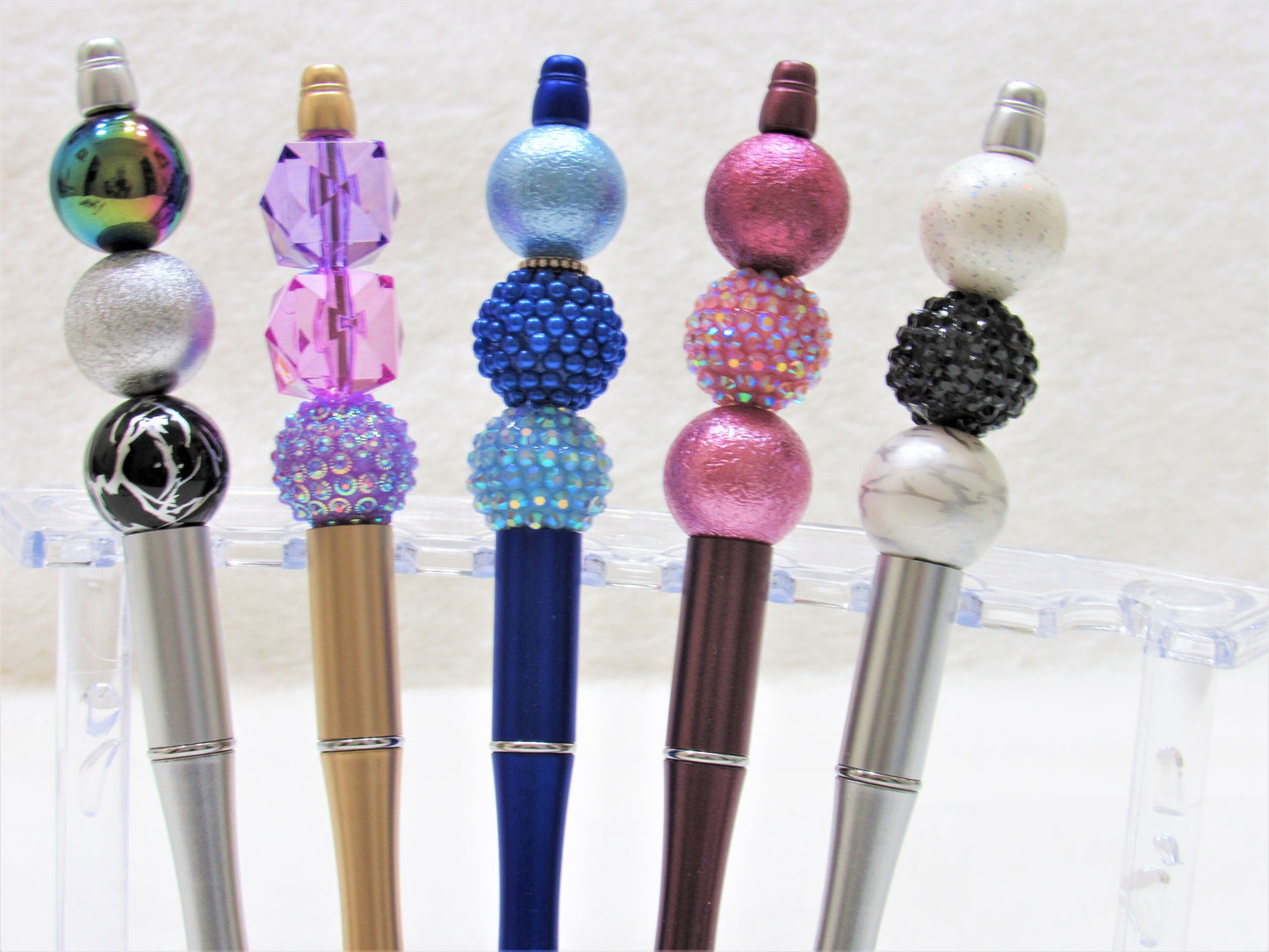 3 for 5.00 Blue DIY Bubblegum Beadable Pen Beadabl, Beadable Pen Blank, DIY Plastic Beadable Pens, Lightweight Black Ink