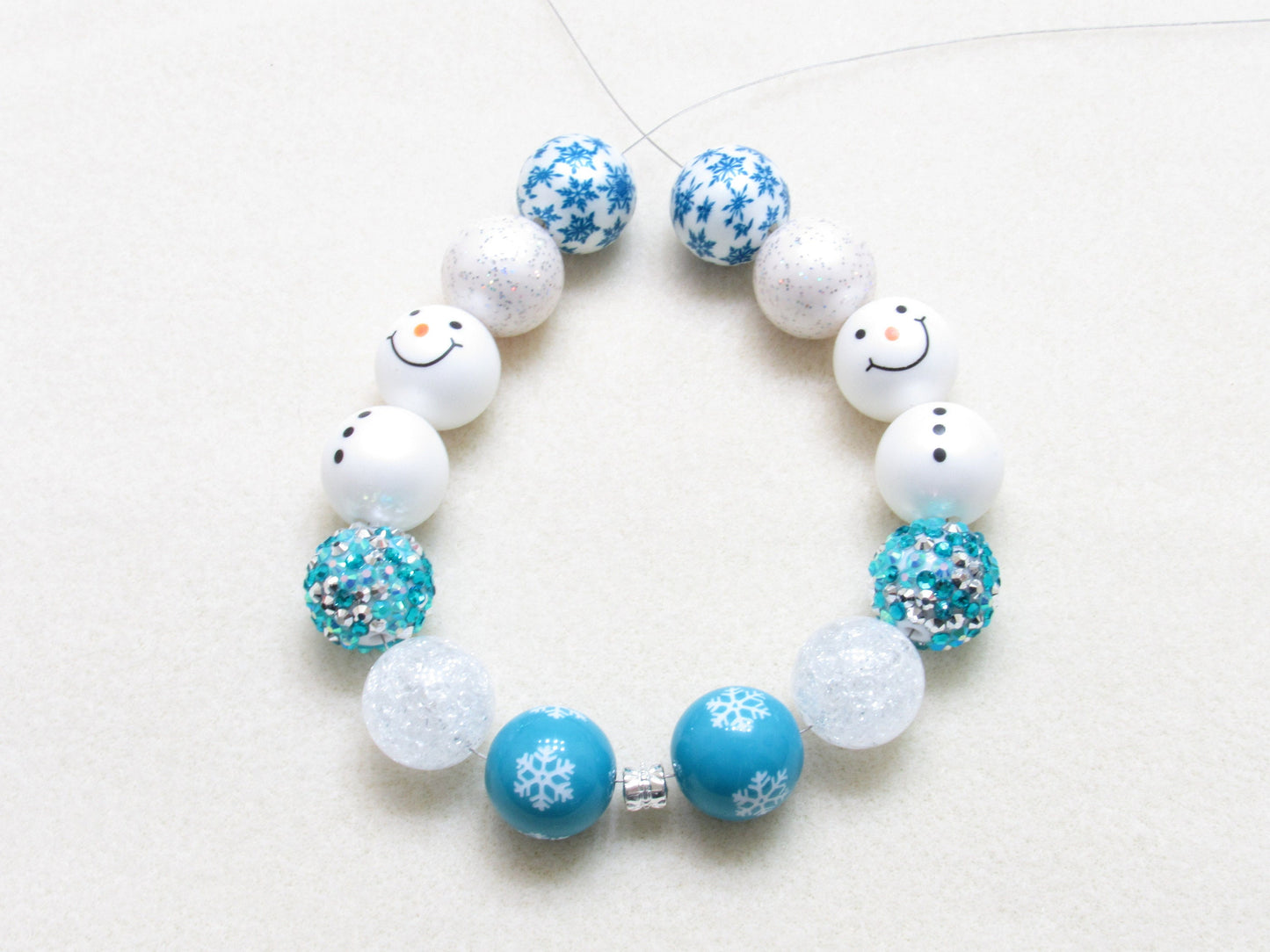 New 20mm Bubblegum Bead Snowman Mix, Pink Or Blue Bubblegum Beads, Mixed Gumball Beads, Beadable Pen Mix, Pink or Blue Snowman Kit  Beads.