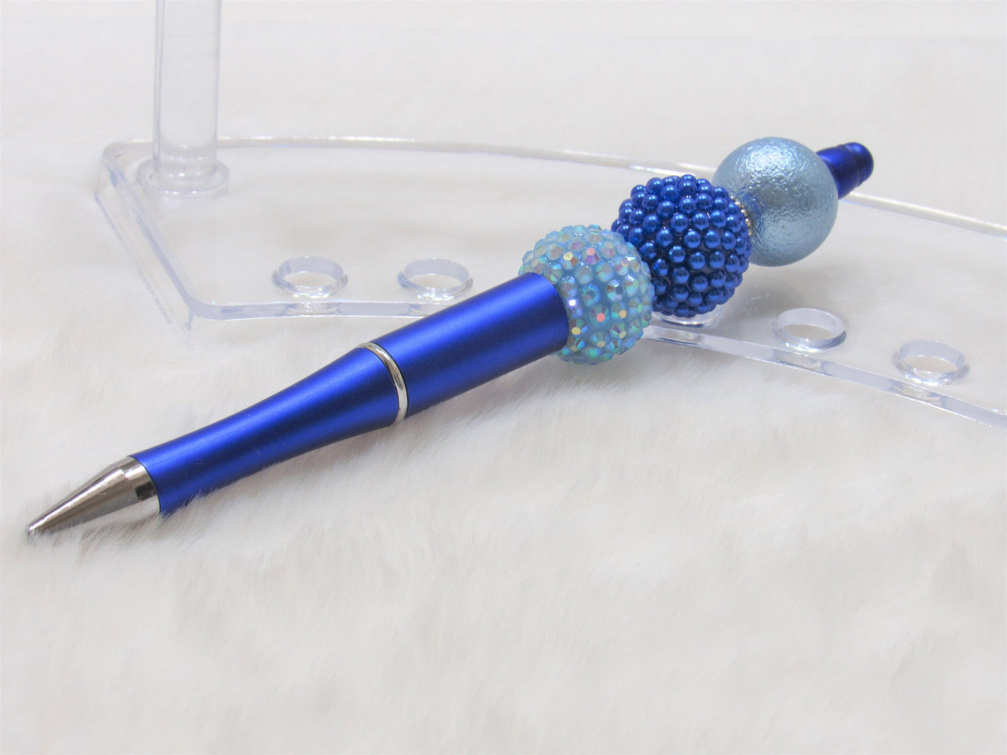 3 for 5.00 Blue DIY Bubblegum Beadable Pen Beadabl, Beadable Pen Blank, DIY Plastic Beadable Pens, Lightweight Black Ink