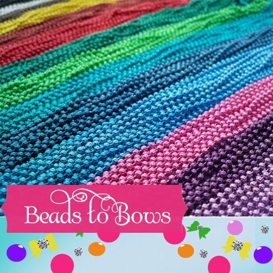 50 Colored 24 in. Ball Chain Necklaces, Pendant Chains, Dog Tag Chains, Necklace Chains, 24 Inch Gunmetal, Antique Brass, Silver Ball Chains