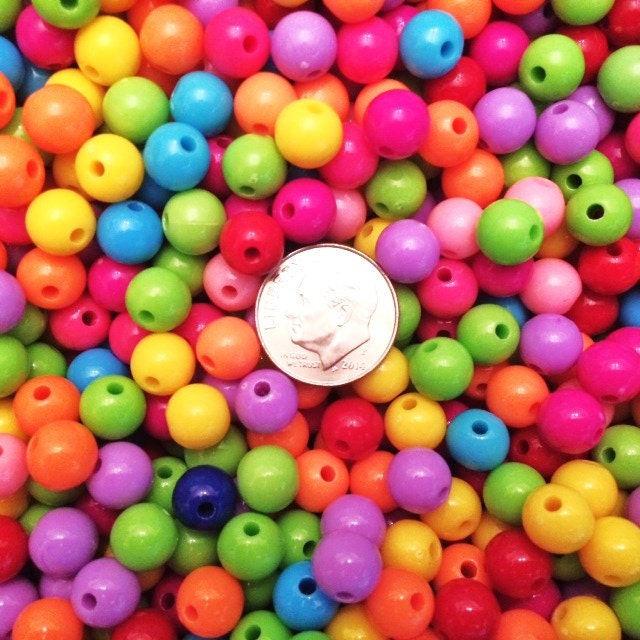 100ct 8mm Bubblegum Beads, Chunky Bubblegum Beads, Chunky Gumball Beads, Chunky Necklace Bead Supply,  Jewelry Beads, You Choose colors