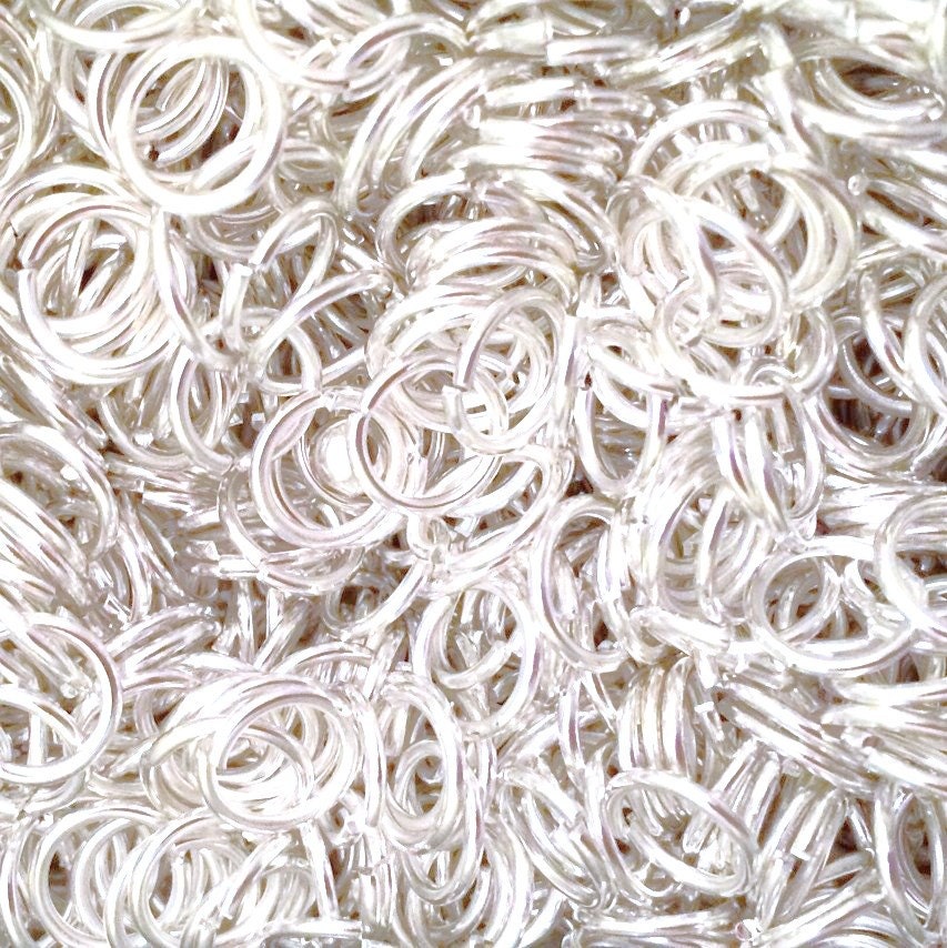 100 Quality 7mm Jump Rings,  Silver Colored  Jump Rings,  Jewelry Findings, Bottlecap Jump Rings,