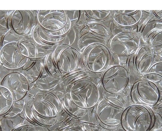 Quality 8mm DOUBLE LOOP split rings, Strong double loop split rings DOUBLE split rings hold there shape