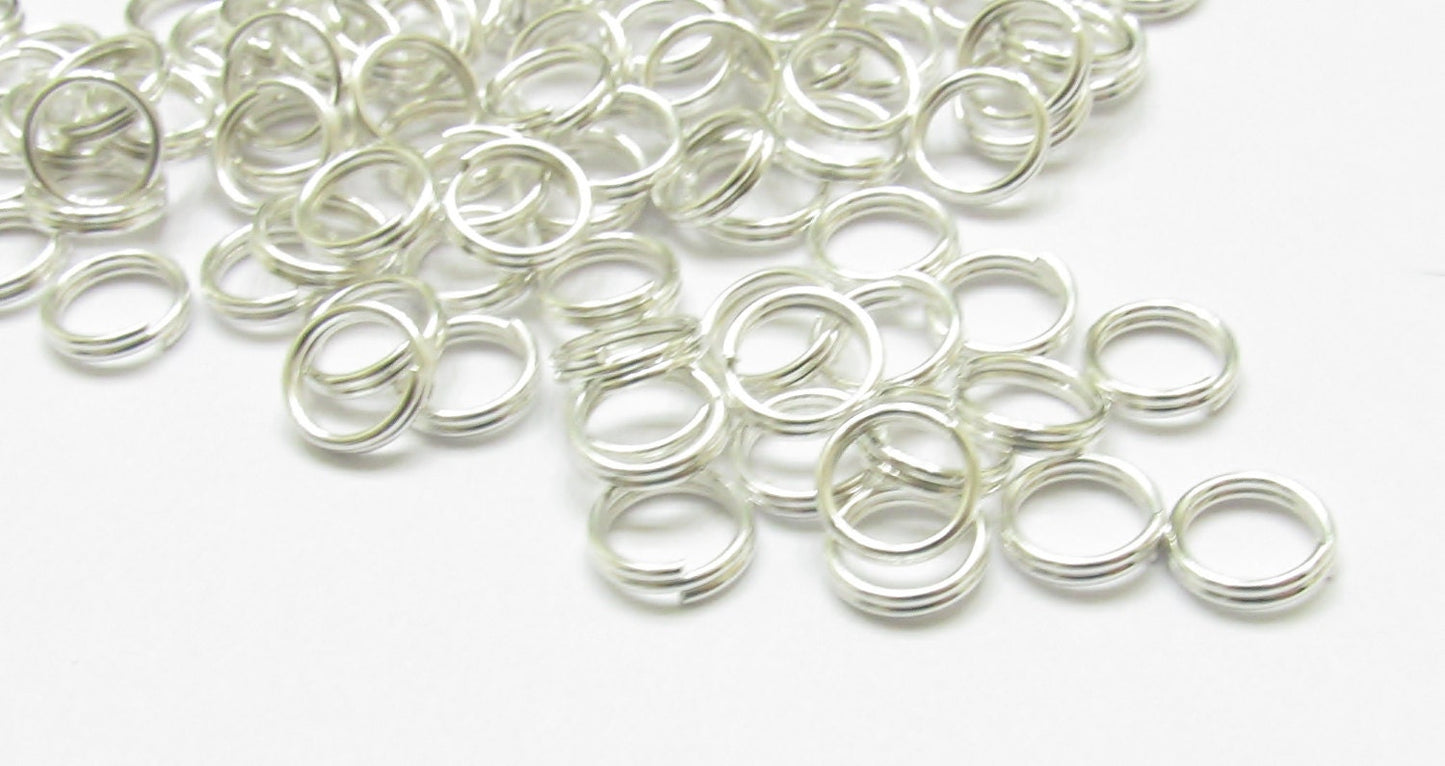 Quality 7mm Split Rings, Double Loop Split Rings, Strong Double Loop 7mm Split Ring, Chunky Necklace and Bottle Cap Supply, Split Rings
