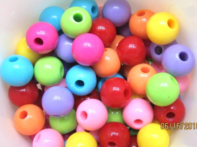 12mm Bubblegum Beads, Chunky Necklace Beads, Acrylic Bubblegum Beads, Bubble Gum Beads, Chunky Bead Supply, Chunky 12mm Bead With 3mm Hole