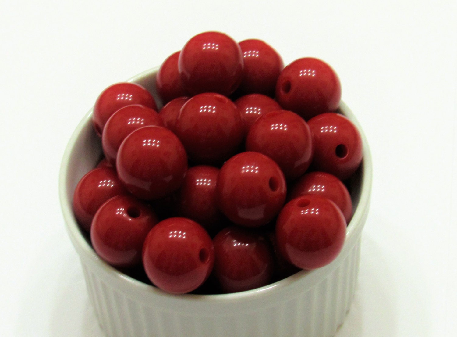 20mm Dark Red Chunky Bubblegum Beads, Gumball Beads, Chunky Bubblegum Beads, Bubblegum Necklace Supply Bead, Acrylic Bead, Bead Supply