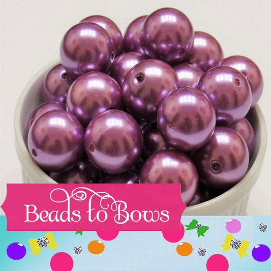 20mm Lavander Pearl Bubblegum Beads, Lavander Chunky Gumball Bead, Bubblegum Pearls Jewelry Supply Bead, Faux Pearl Beads,Gumball Bead