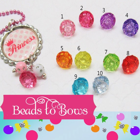 QTY 12 for 1.00 Diamond 12mm bubblegum Faceted crystal diamonds Chunky Transparent Acrylic Diamond beads 10 luscious colors to choose from