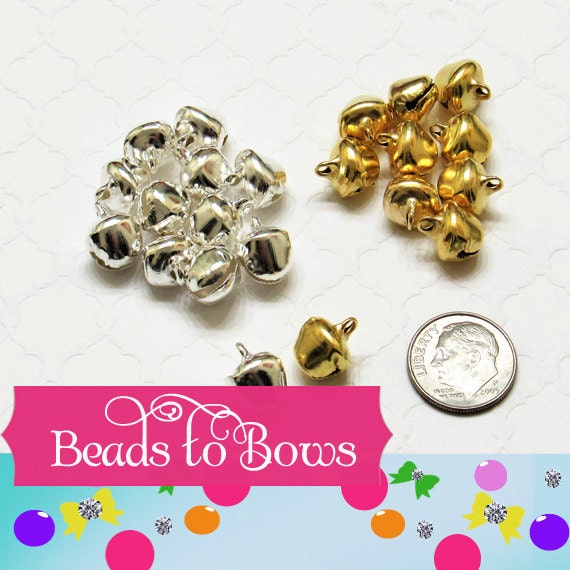 9-10mm Silver Bells, Christmas Bells, Bells That Jingle, Jingle Bells Silver Christmas Jingle Bells, Silver Bells, 9-10mm bells