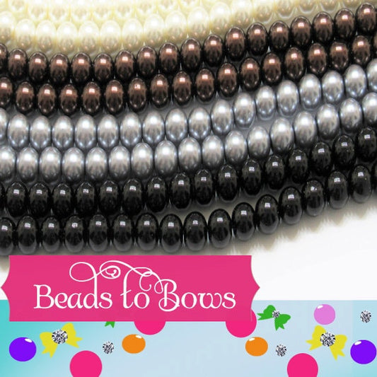 10mm Faux Glass Pearls White, Coffee, Lt. Grey, Black Bubblegum Pearls Chunky Pearls, Gumball Beads 10mm hole 1.5mm Colorful Beads,