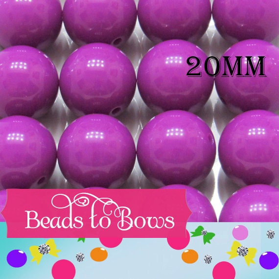 20mm Neon Purple BUBBLEGUM Beads Chunky Neon Purple Bead Neon Purple Gumball Bead Chunky Neon Purple Necklace Bead acrylic bubblegum bead