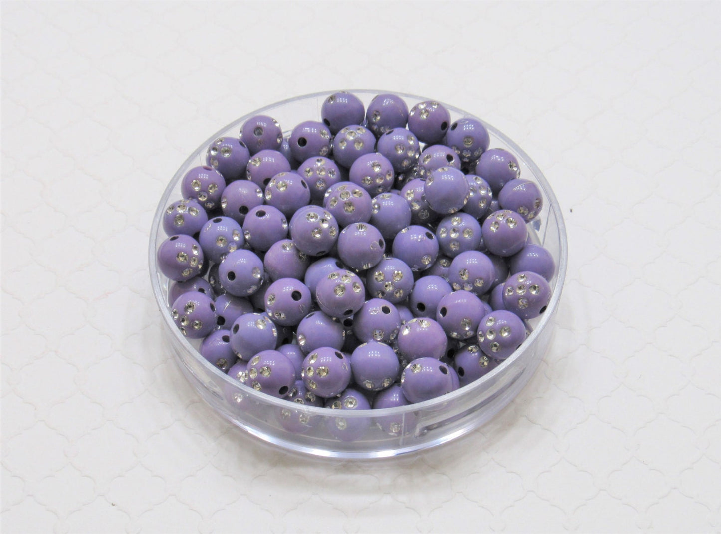 12mm Violet Bling Bubblegum Beads, Chunky Beads, Round Acrylic Beads, Chunky Necklace Bead Supply, Gumball Beads, Bubblegum Bling Bead